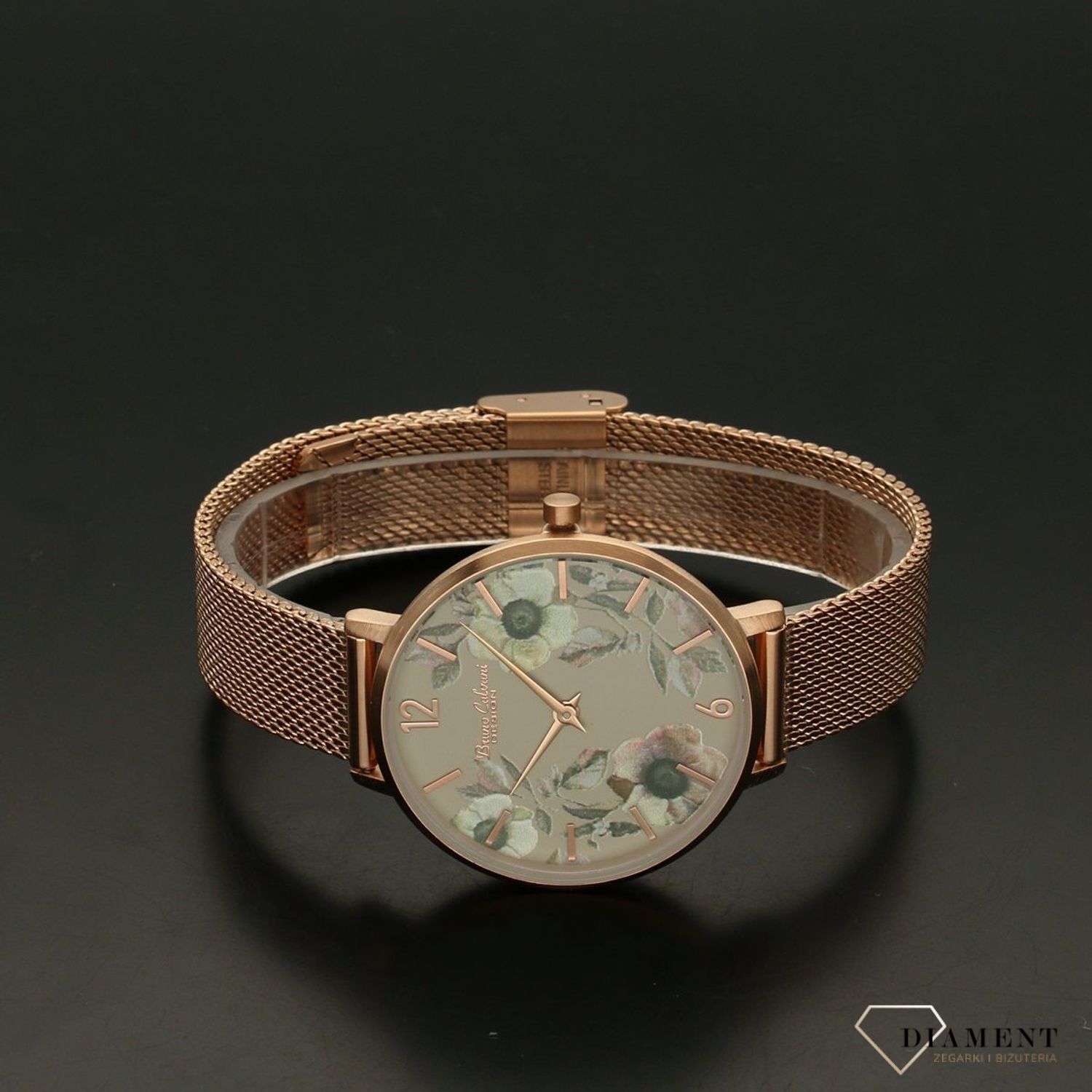 Zegarek damski Bruno Calvani BC90558 różowe złoto kwiecisty (1).jpg